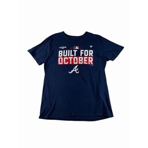 Atlanta Braves Built For October 2021 Postseason Shirt Fanatics Large Baseball T